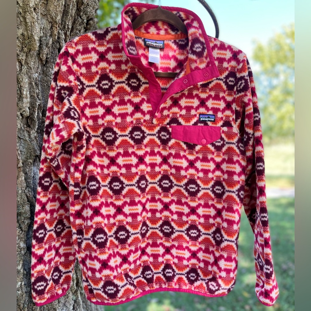 Patagonia Synchilla Snap-T Fleece Wild Desert Alberdeen Berry W-Sm Pre-Owned